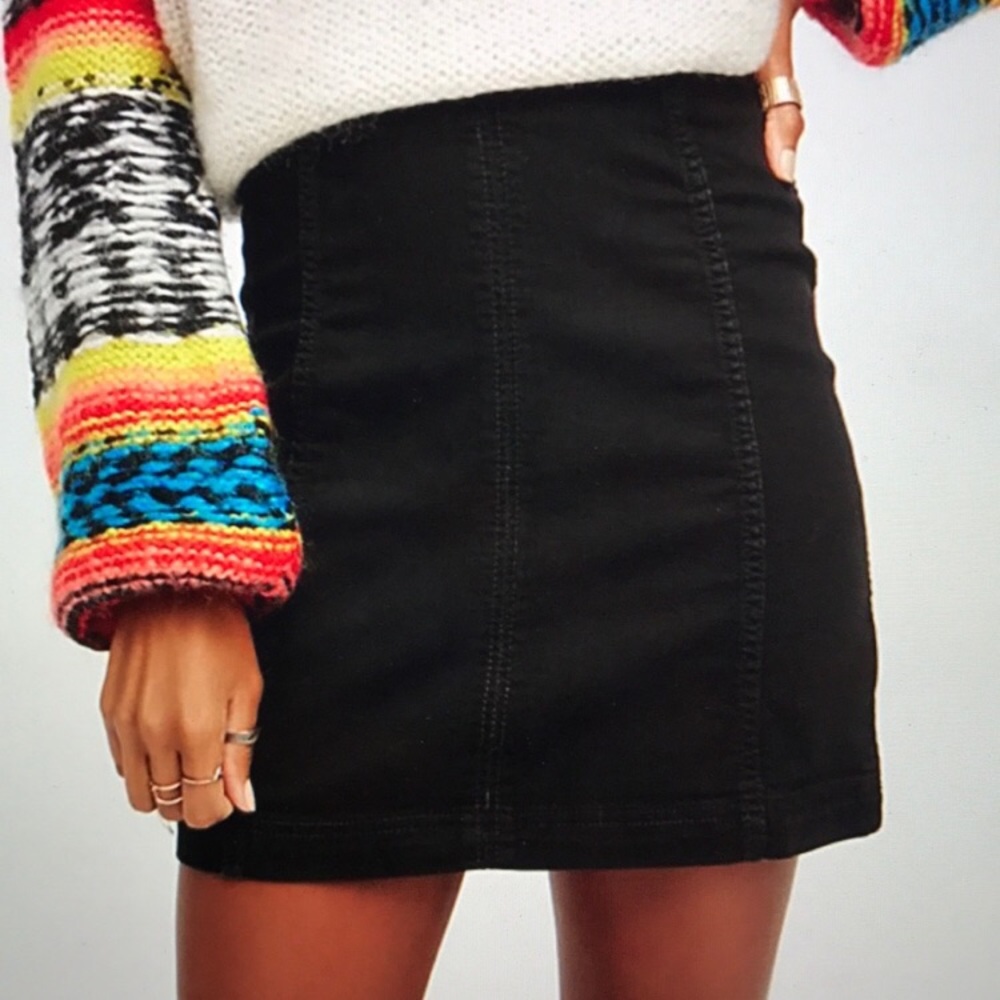 Free People modern femme denim skirt